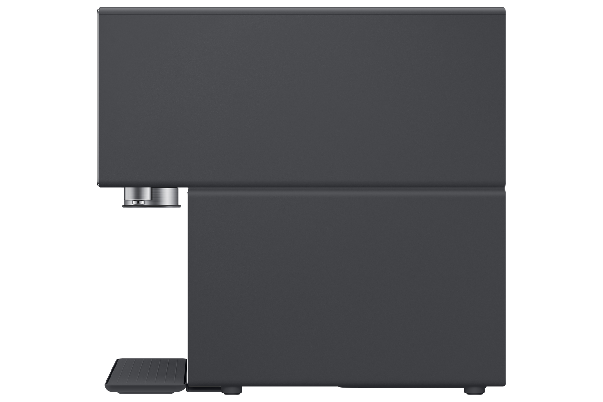 Bespoke AI 얼음정수기 (냉/온/정수) 솝스톤 차콜 우측면