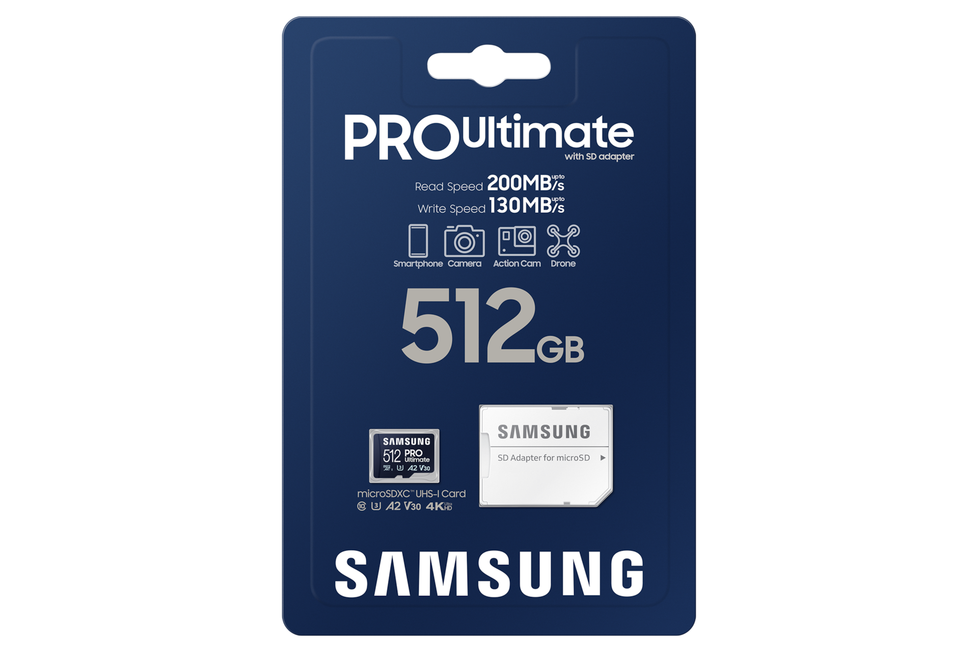 마이크로SD 메모리카드 PRO Ultimate with Card Reader 512 GB (블루) 상자 정면 이미지