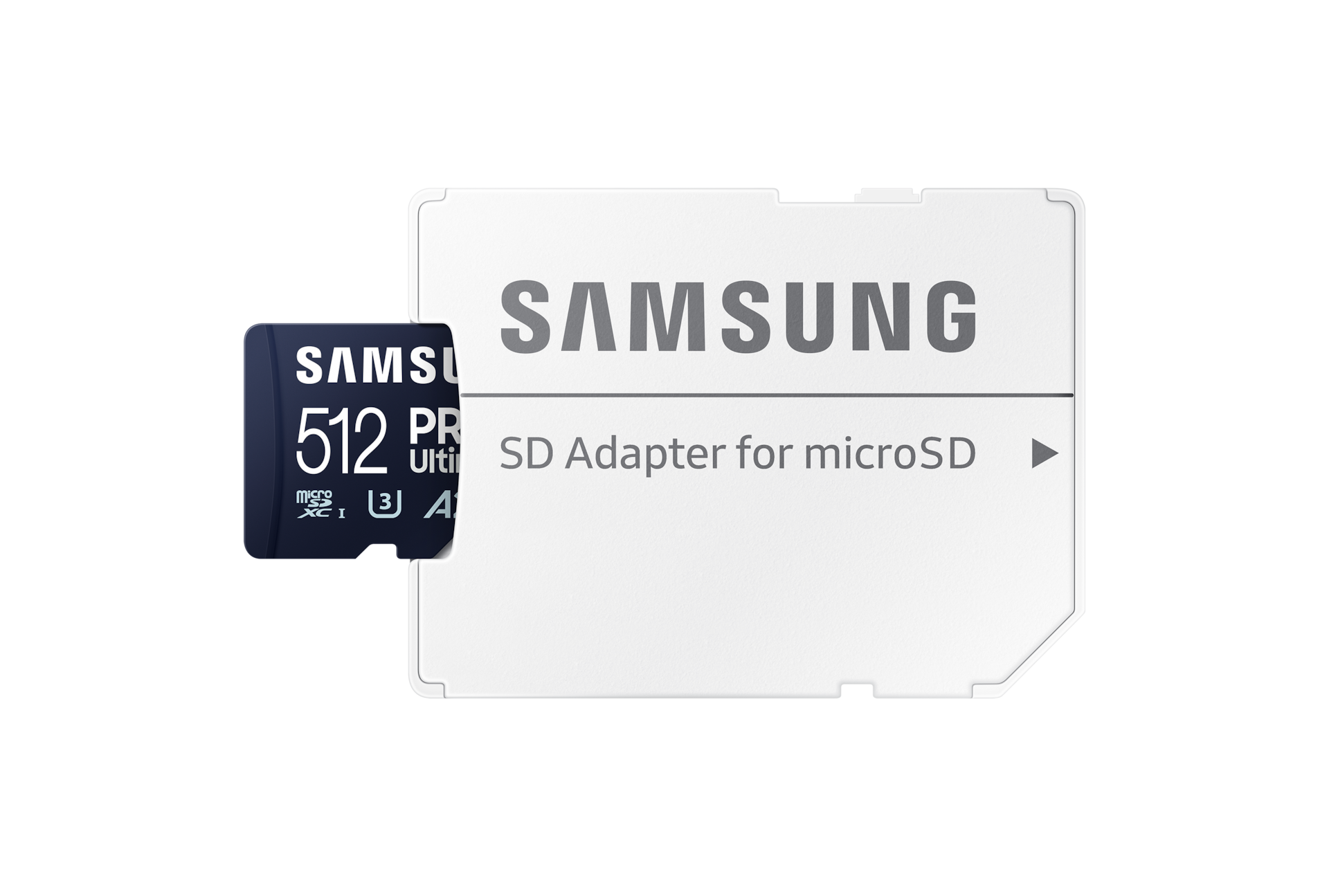 마이크로SD 메모리카드 PRO Ultimate with Card Reader 512 GB (블루) 제품이 패키지에 들어가는 이미지