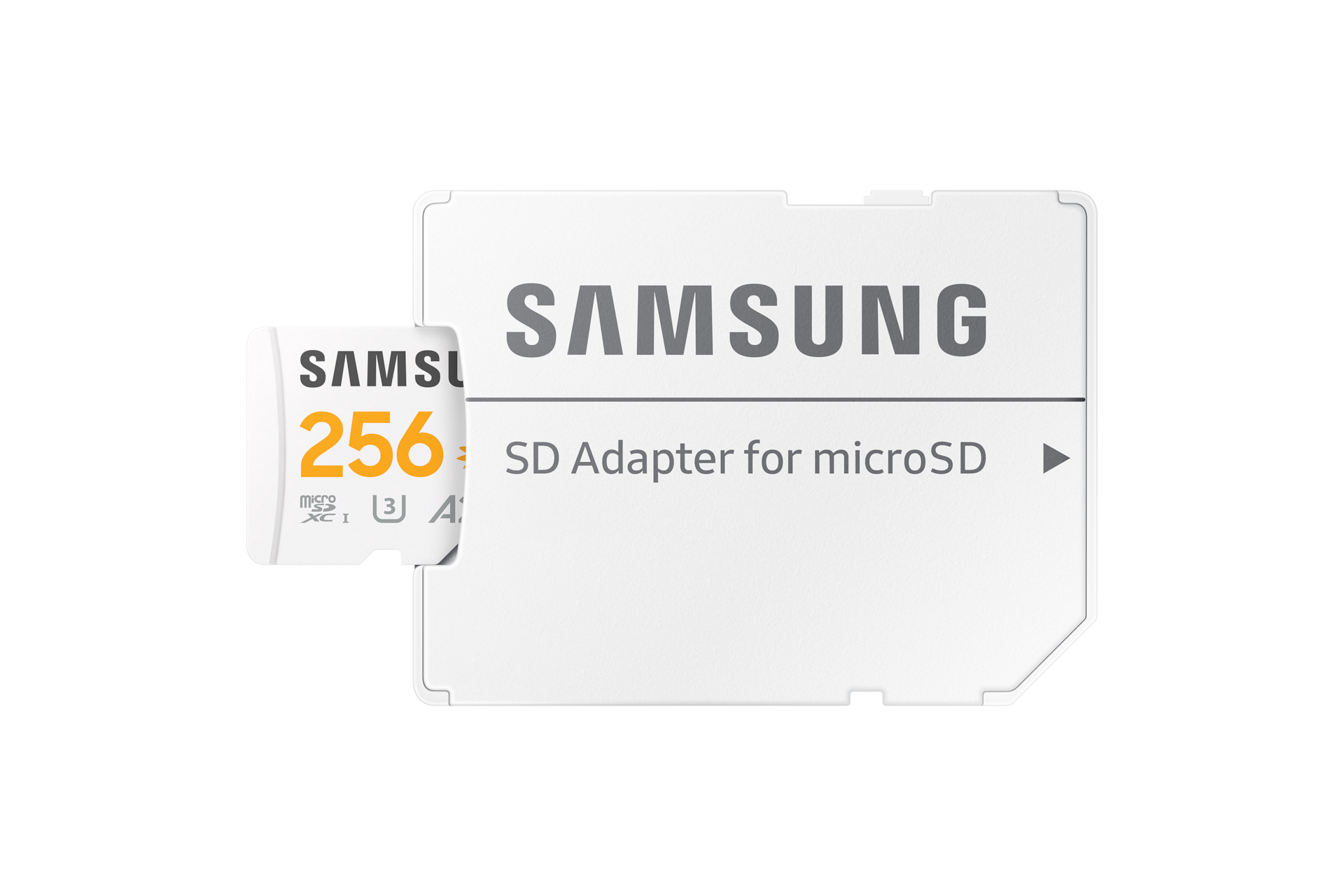 마이크로SD 메모리카드 소닉 PRO Plus 256GB 화이트 제품이 패키지에 들어가는 이미지