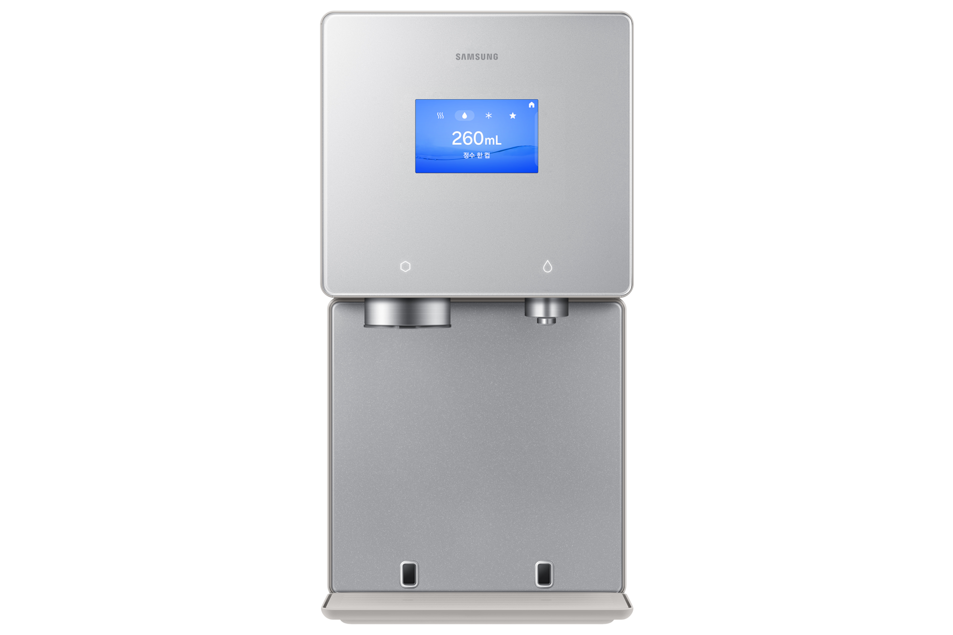 Bespoke AI 얼음정수기 (냉/온/정수) 새틴 베이지 정면