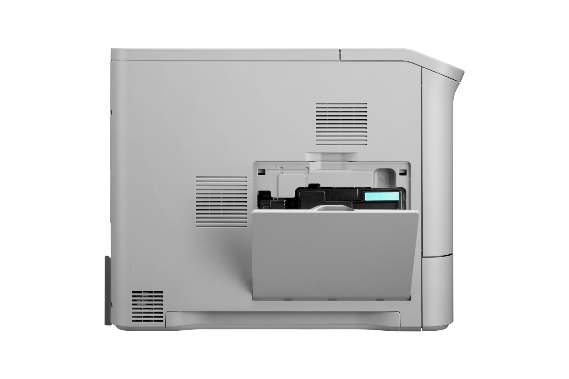 흑백 레이저프린터 52 ppm  (그레이) 좌측 패널 덮개가 열린 이미지