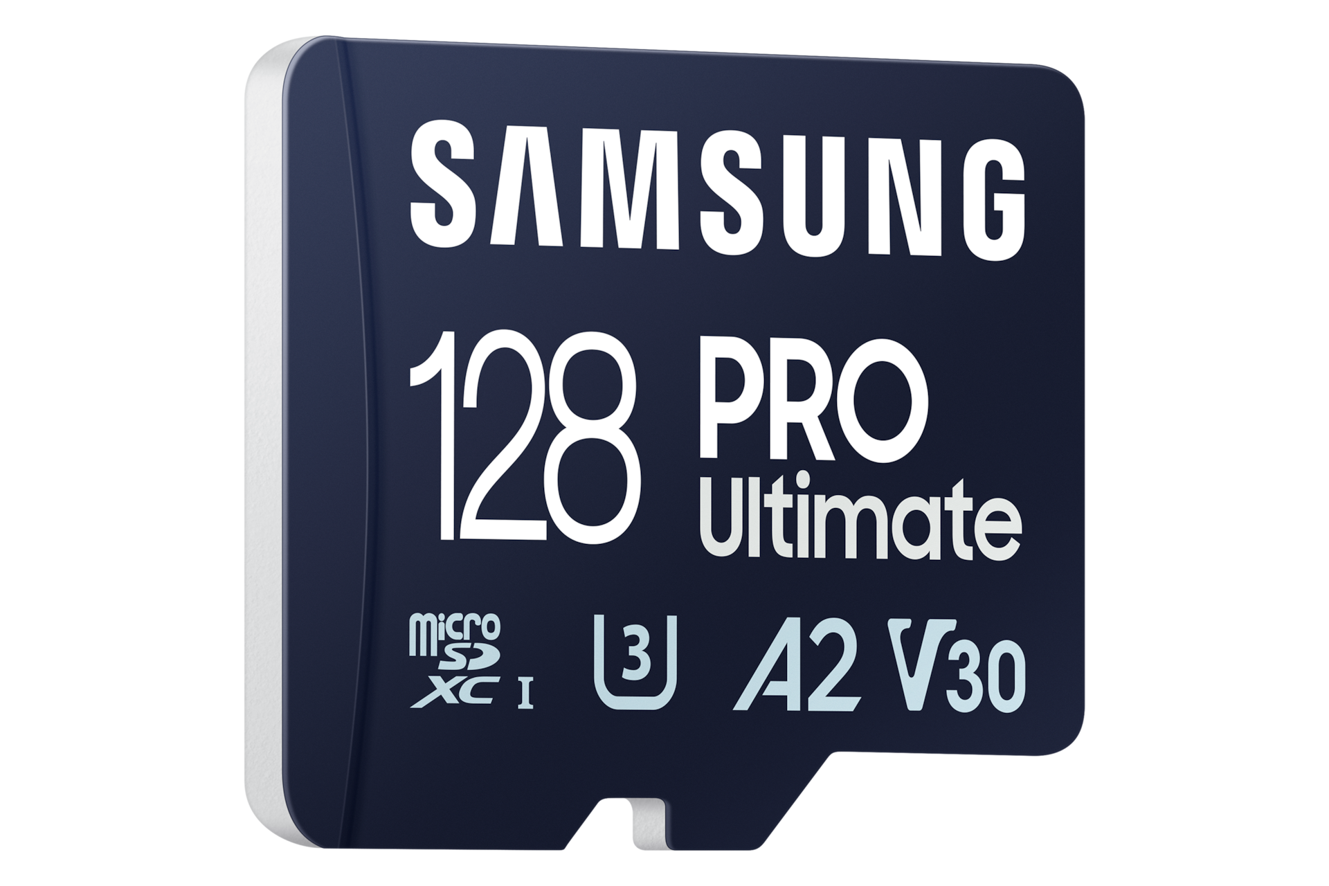 마이크로SD 메모리카드 PRO Ultimate 128 GB (블루) 오른쪽 뒤로 45도 기울어진 이미지