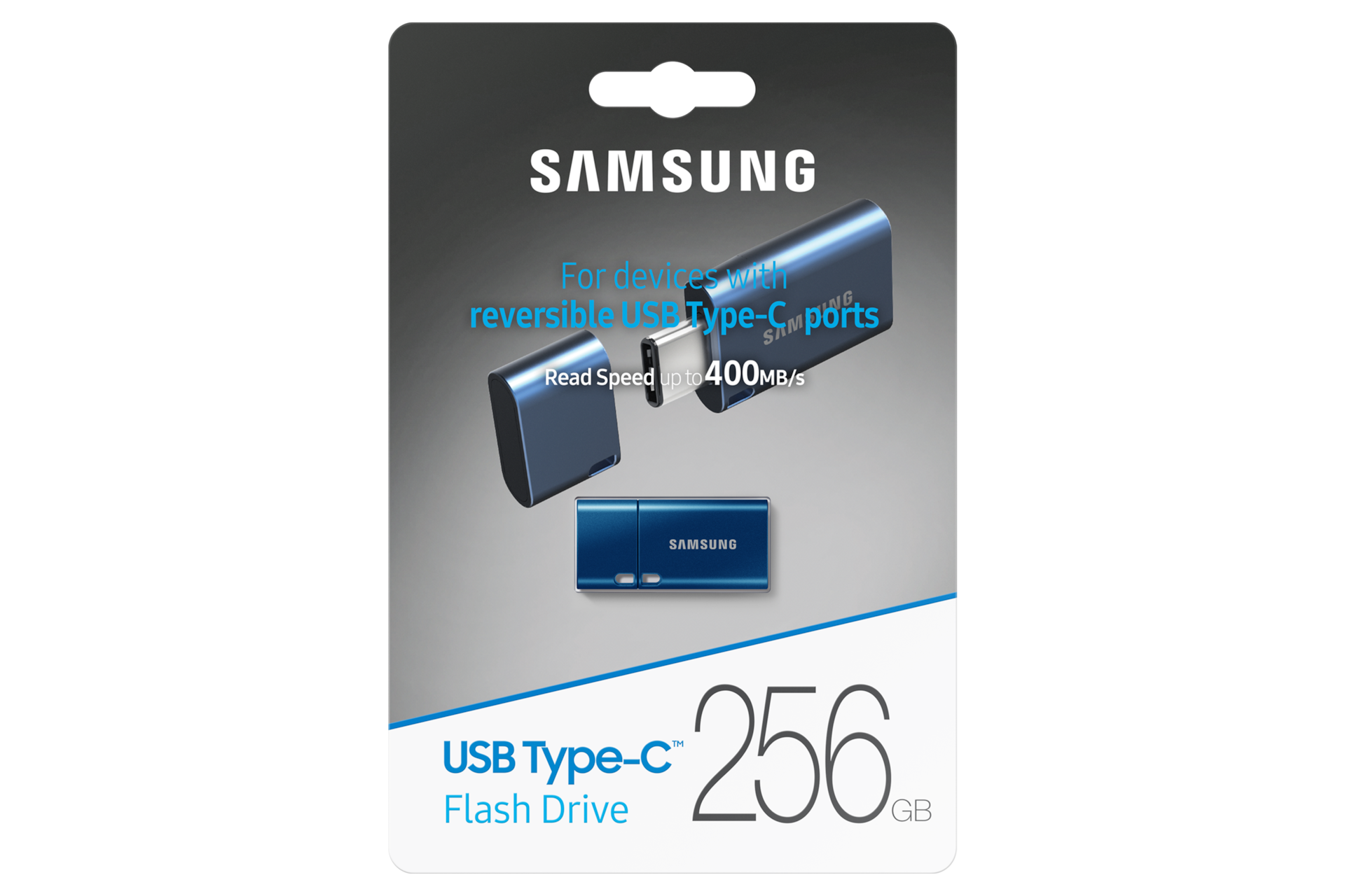 Type-C USB 3.2 Gen1 Flash Drive 256GB 미스틱 블루 패키지