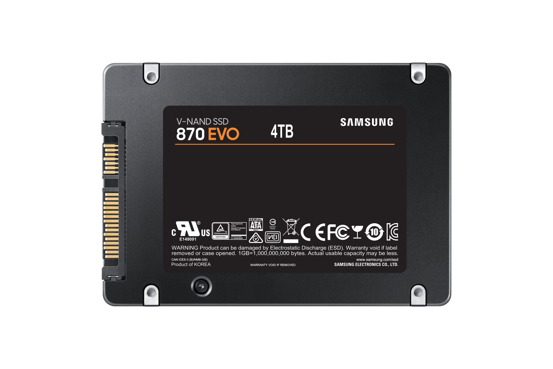 내장 SSD 870 EVO SATA 4 TB | MZ-77E4T0BW | Samsung 대한민국