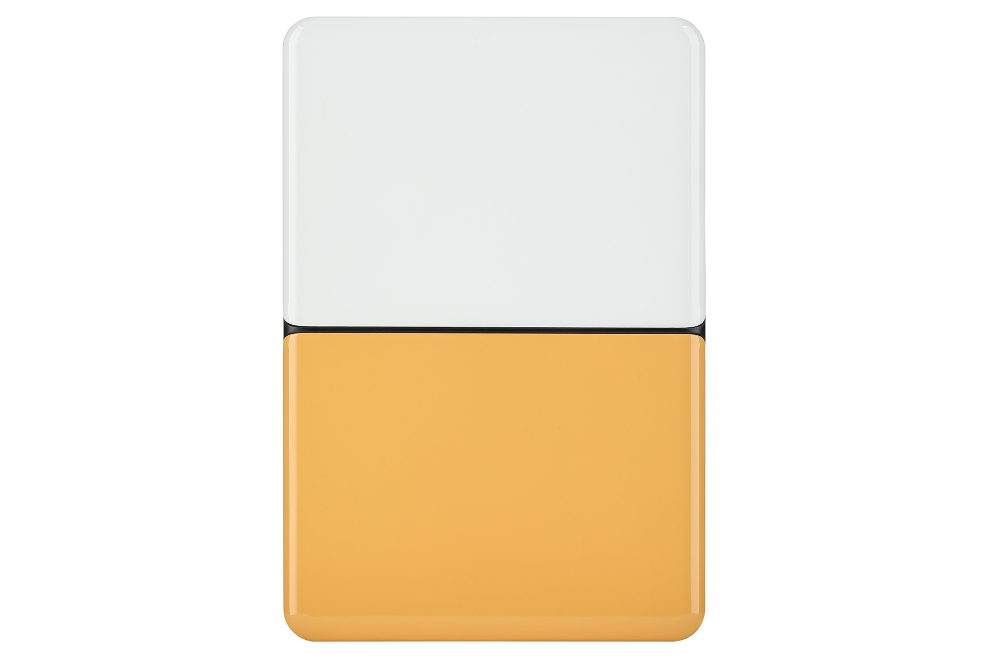 외장 HDD MOSAIC 1 TB 상단 화이트 하단 썬 옐로우 패널 배치한 정면 이미지