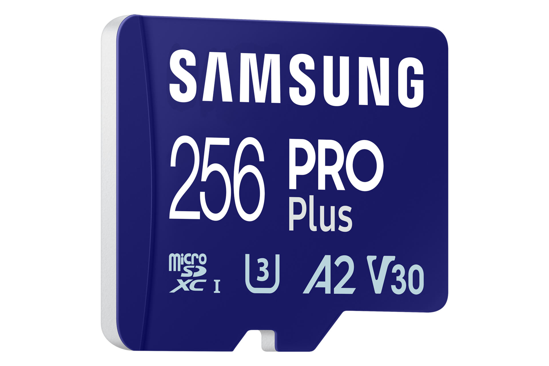 PRO Plus 마이크로SD 메모리카드 256 GB (블루) 오른쪽 뒤로 45도 기울어진 이미지