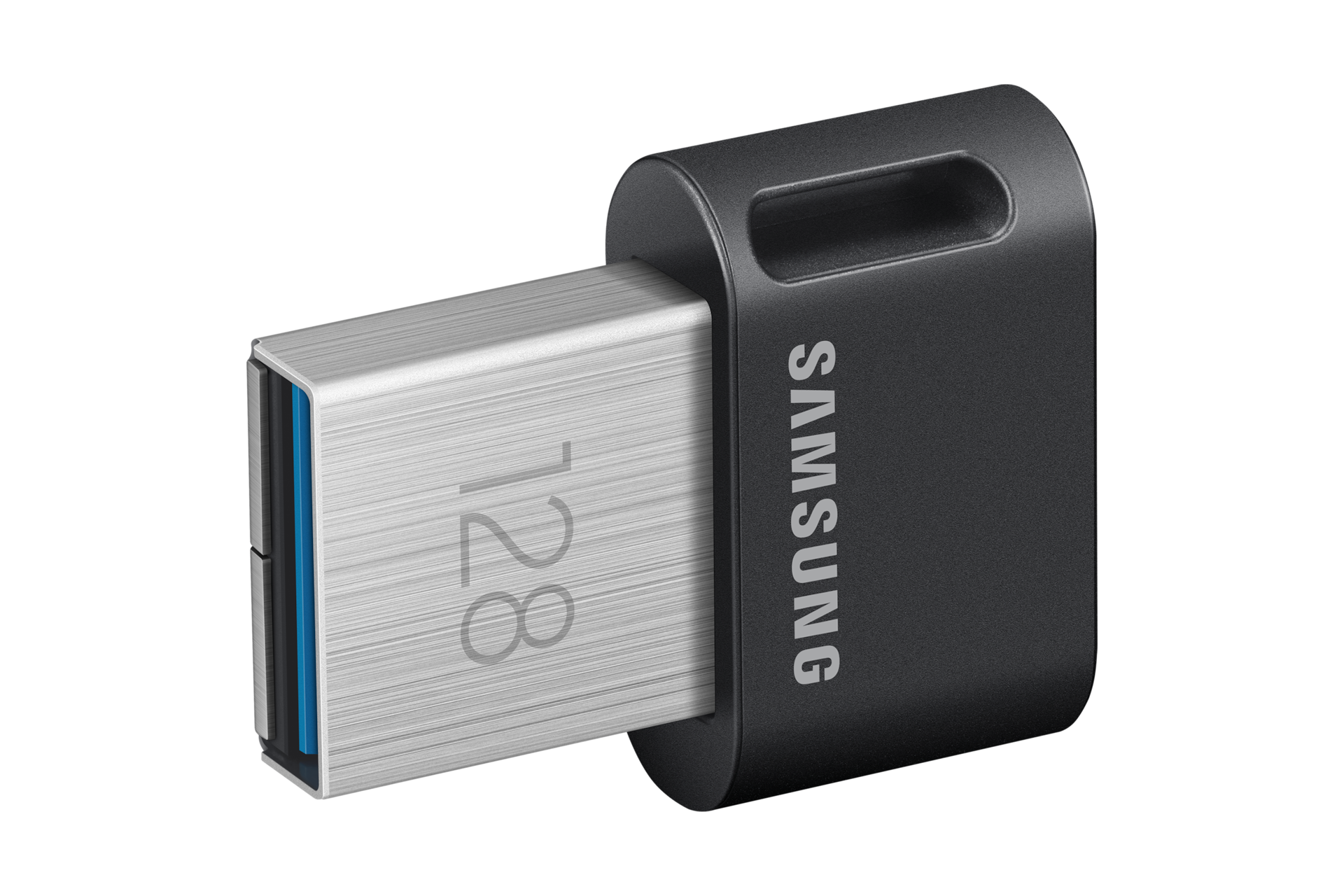 FIT Plus USB 3.2 Gen1 Flash Drive 128 GB (블랙) 오른쪽으로 40도 돌아간 정면 이미지