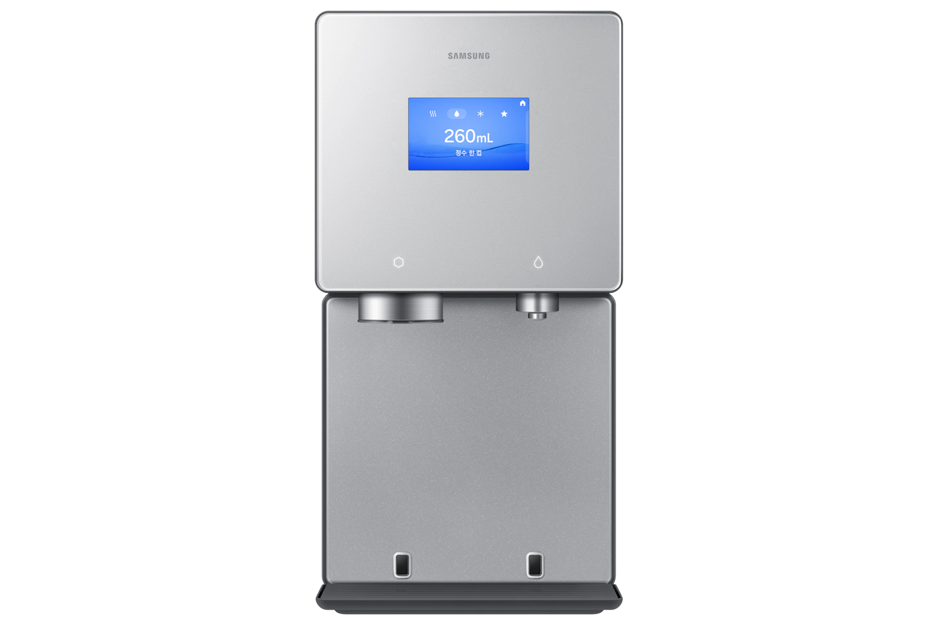 Bespoke AI 얼음정수기 (냉/온/정수) 솝스톤 차콜 정면