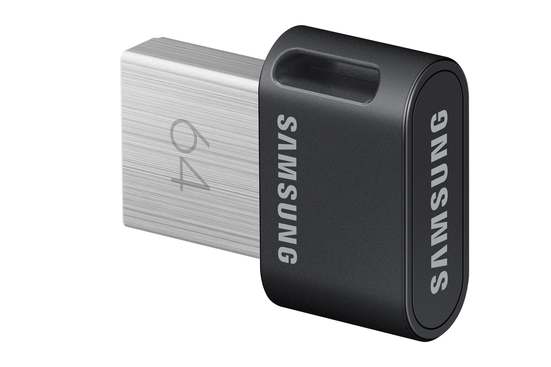 FIT Plus USB 3.2 Gen1 Flash Drive 64 GB (블랙) 왼쪽으로 40도 돌아간 정면 이미지