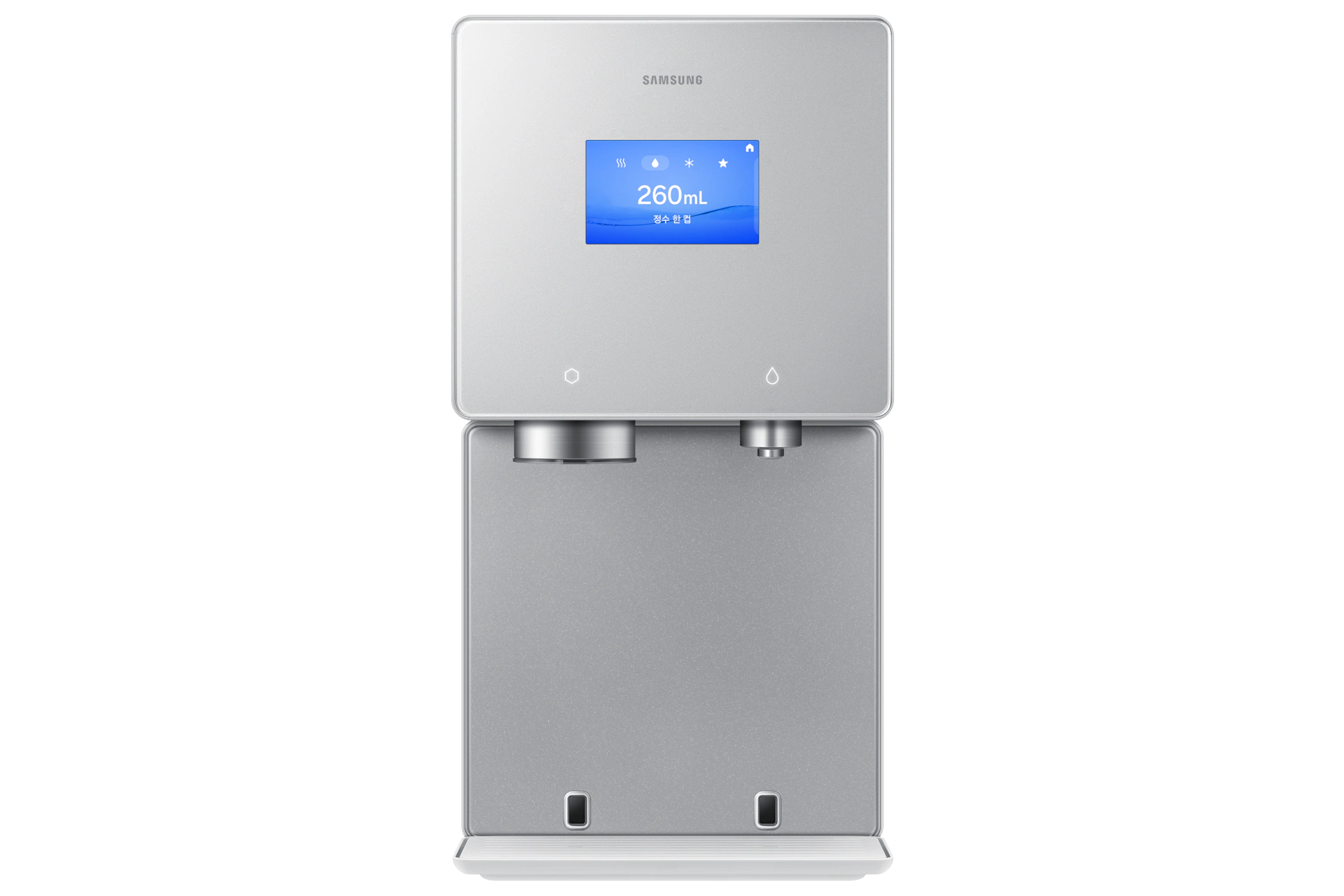 Bespoke AI 얼음정수기 (냉/온/정수) 새틴 그레이지 정면