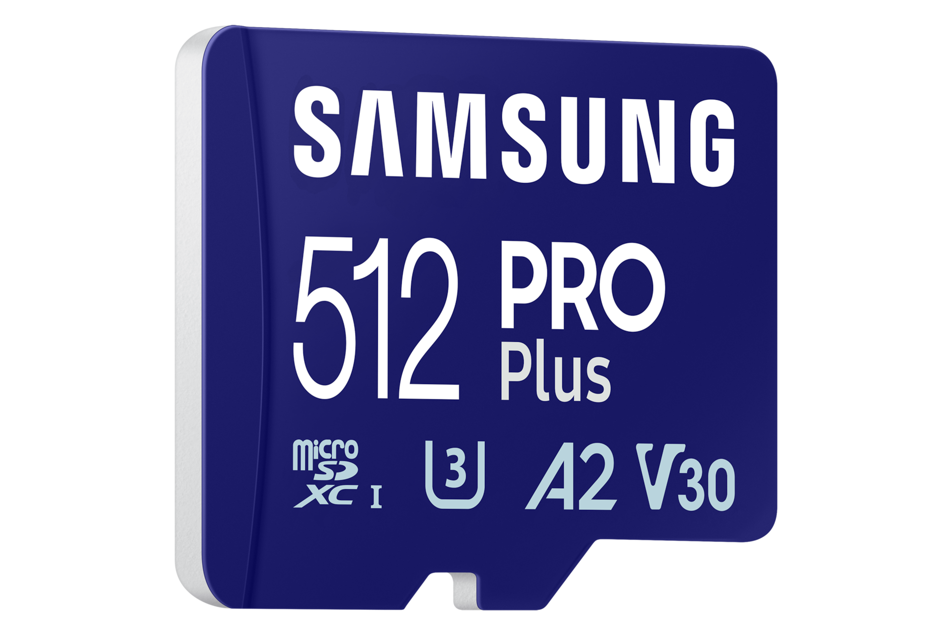 PRO Plus 마이크로SD 메모리카드 512 GB (블루) 오른쪽 뒤로 45도 기울어진 이미지