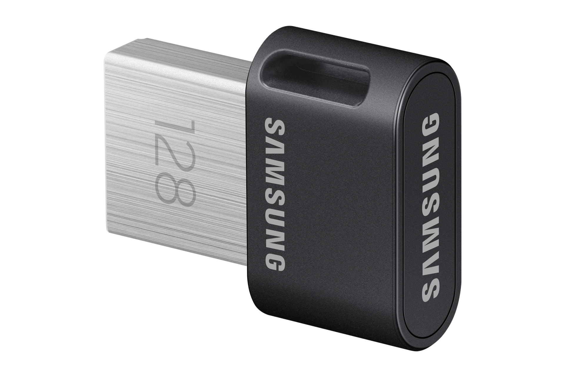 FIT Plus USB 3.2 Gen1 Flash Drive 128 GB (블랙) 왼쪽으로 40도 돌아간 정면 이미지