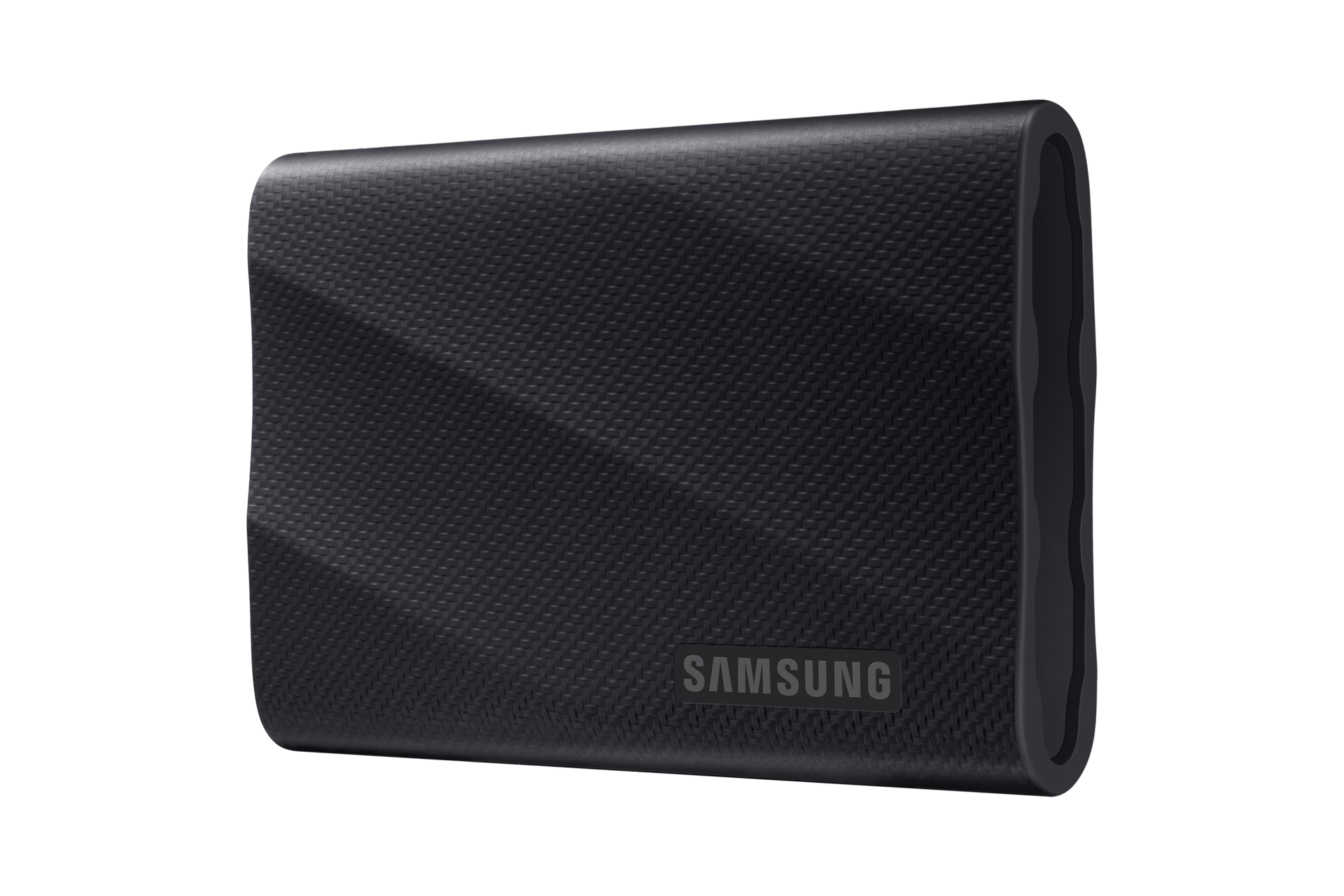 외장 SSD T9 USB 3.2Gen 2 2 TB (블랙) 왼쪽 뒤로 45도 돌아간 이미지