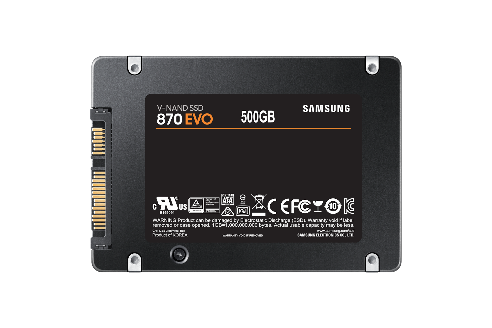 870 EVO SATA SSD 500 GB 블랙 제품 후면