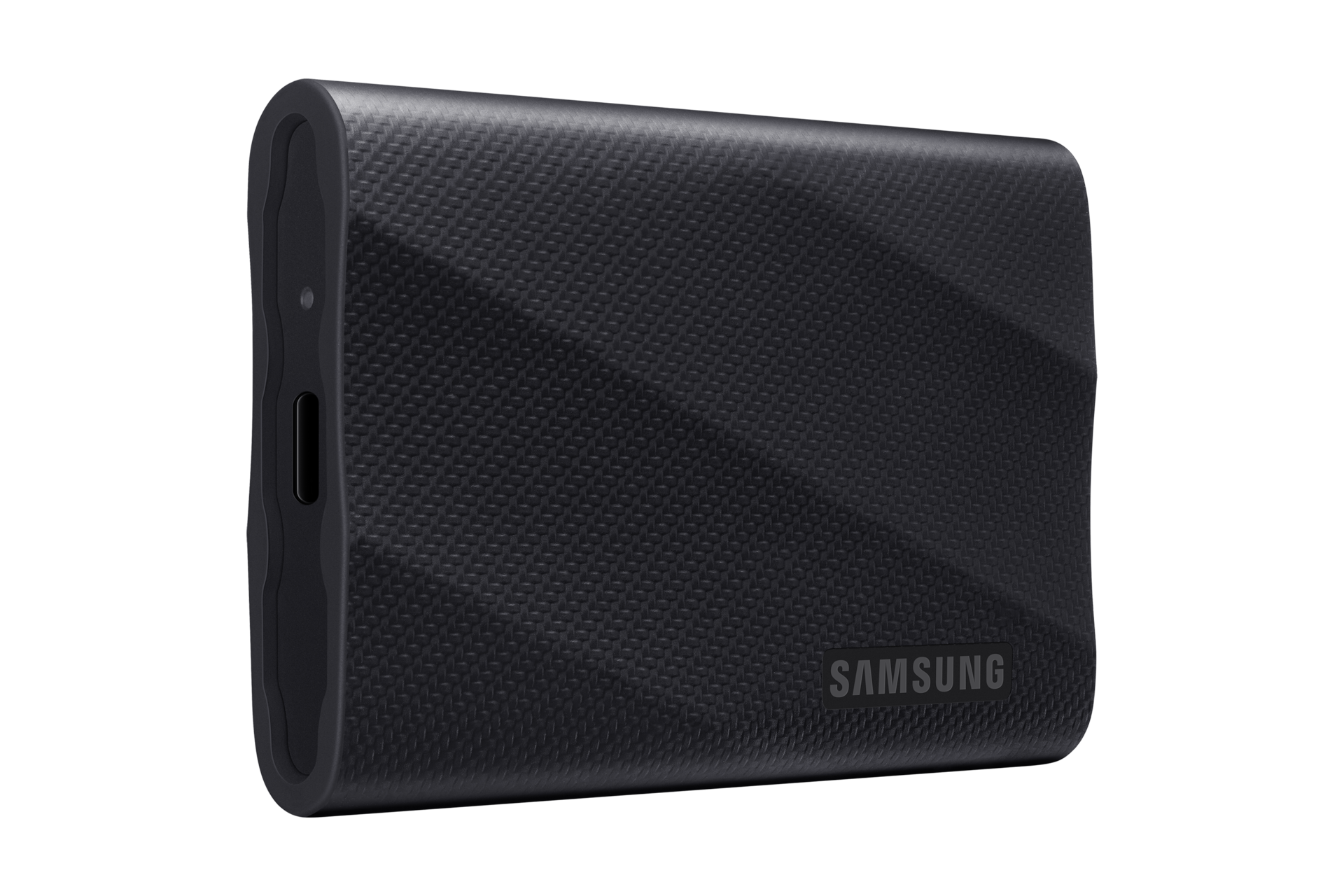 외장 SSD T9 USB 3.2 Gen 2 4 TB (블랙)  오른쪽 뒤로 45도 돌아간 이미지