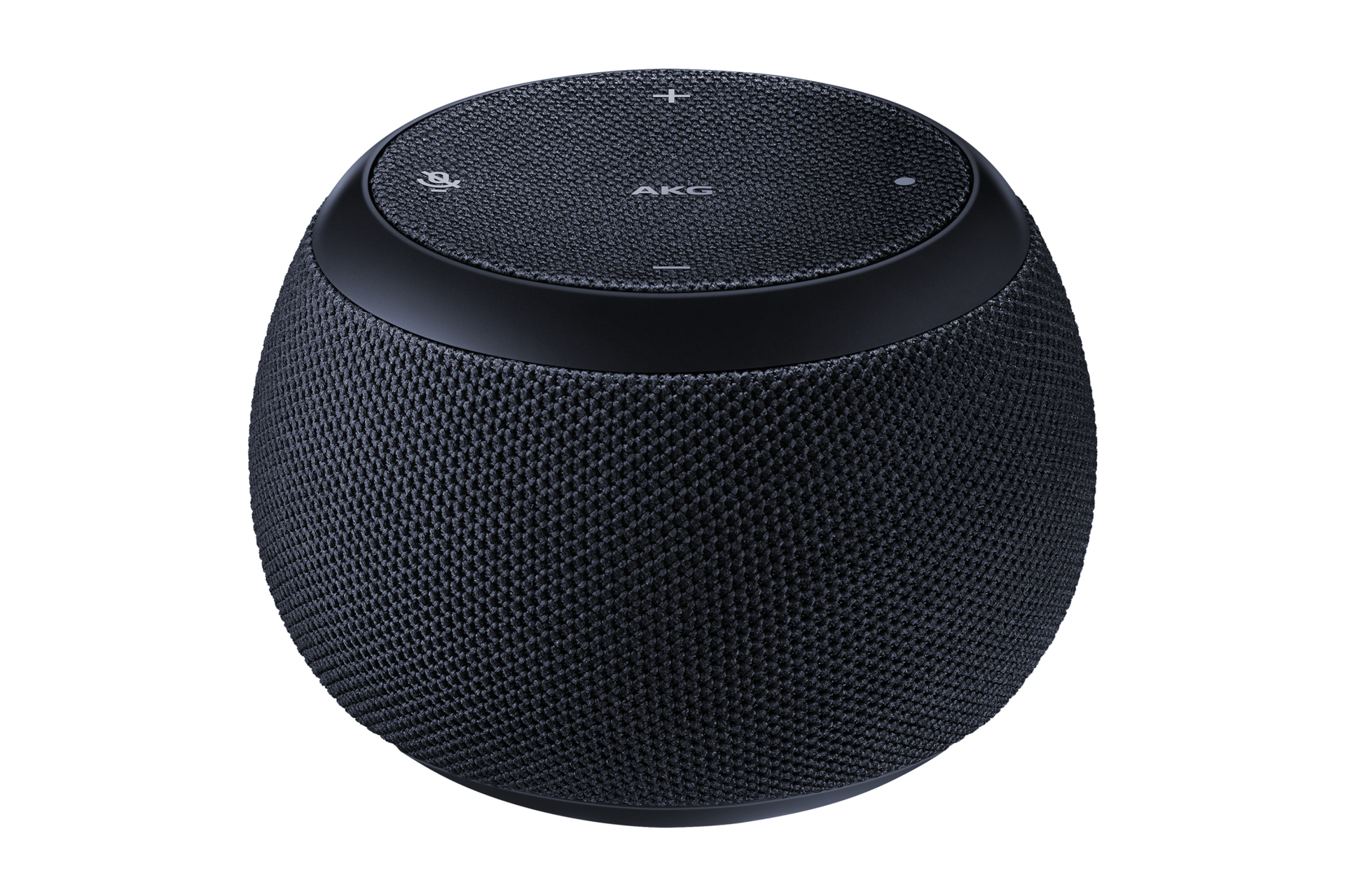 갤럭시 홈 미니 (네이비) 제품 위에서 아래로 바라본 정면 이미지 (조작부 노출)