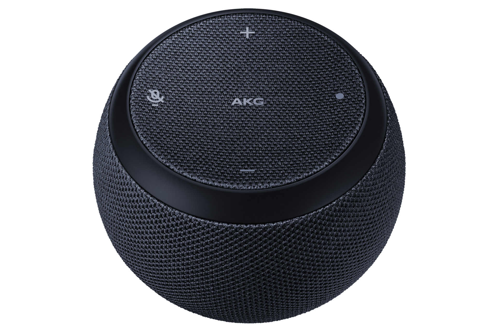 갤럭시 홈 미니 (네이비) 제품 조작부 확인 가능한 위에서 아래로 바라본 이미지