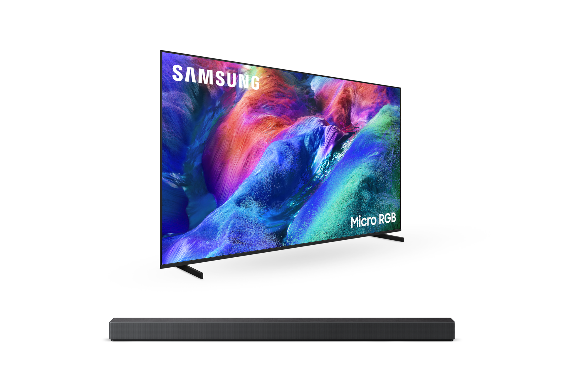 2026 Micro RGB RH9G (189cm) 스탠드형 우측 45도+7.1.2ch 올인원 사운드바 QS90H 정면 페어이미지