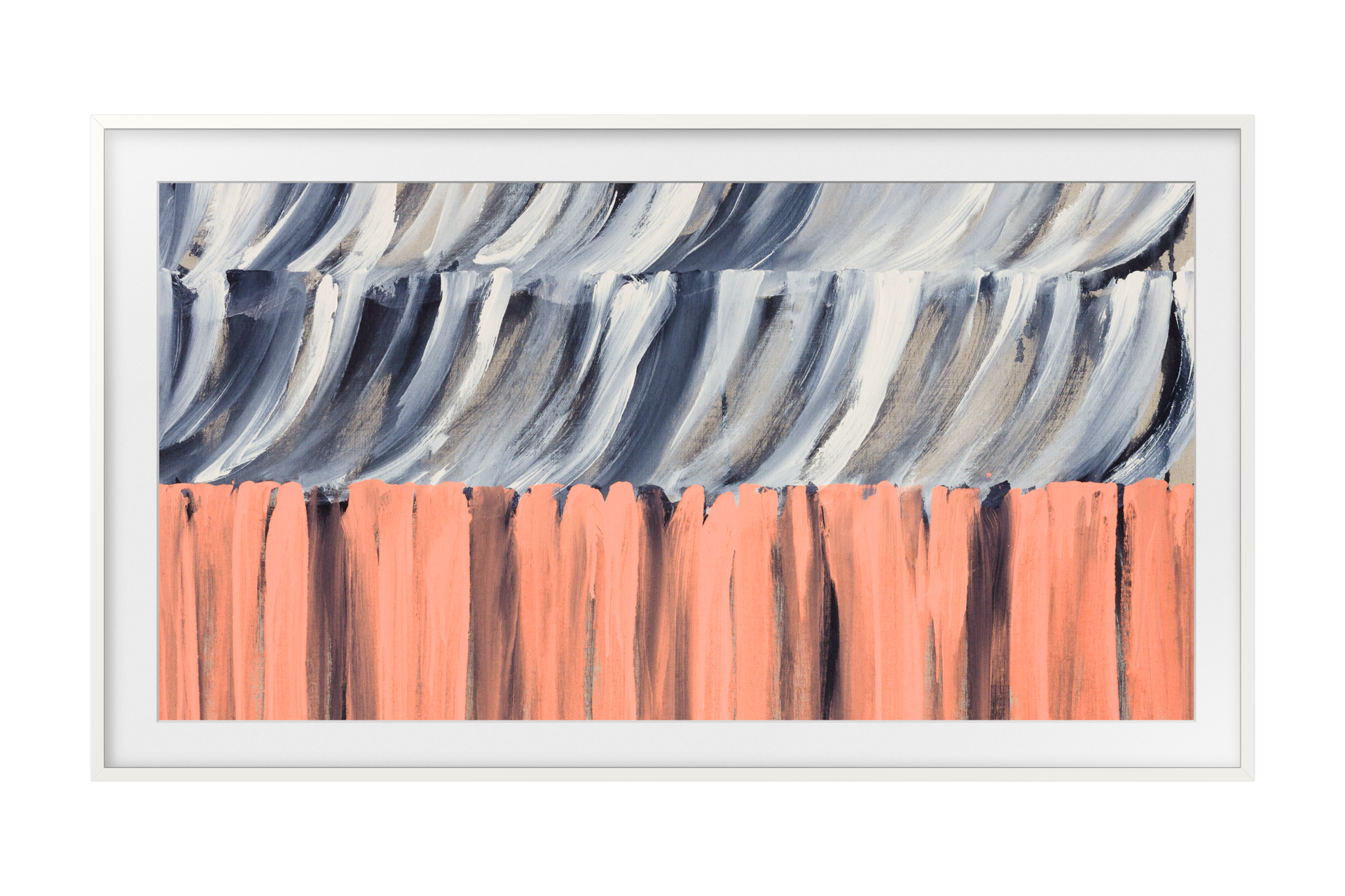 ('26년) 플랫 화이트 베젤이 장착된 2026 The Frame (163cm) 정면