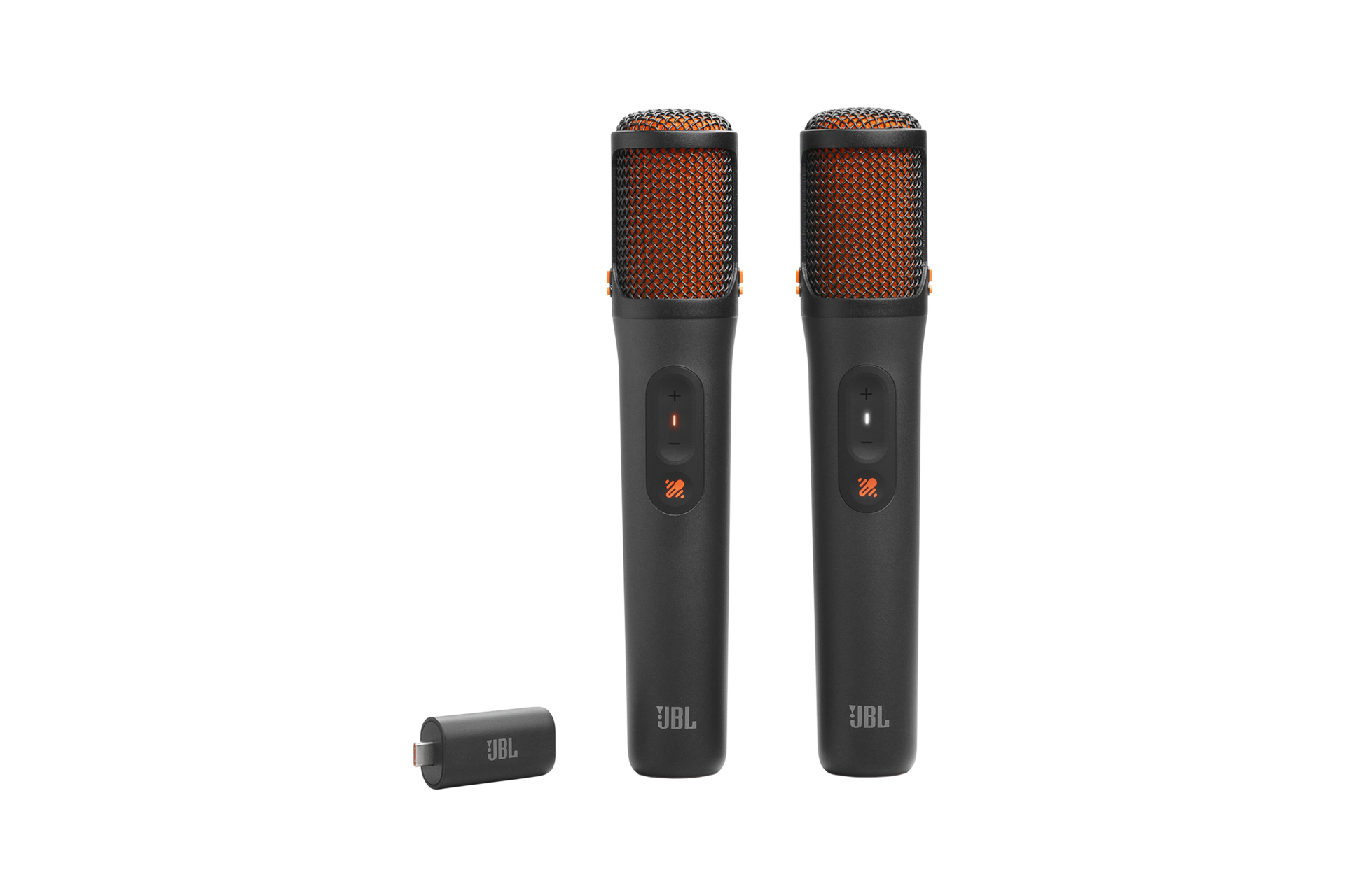 JBL 무선 마이크 블랙 정면 마이크 2개, 연결 포트