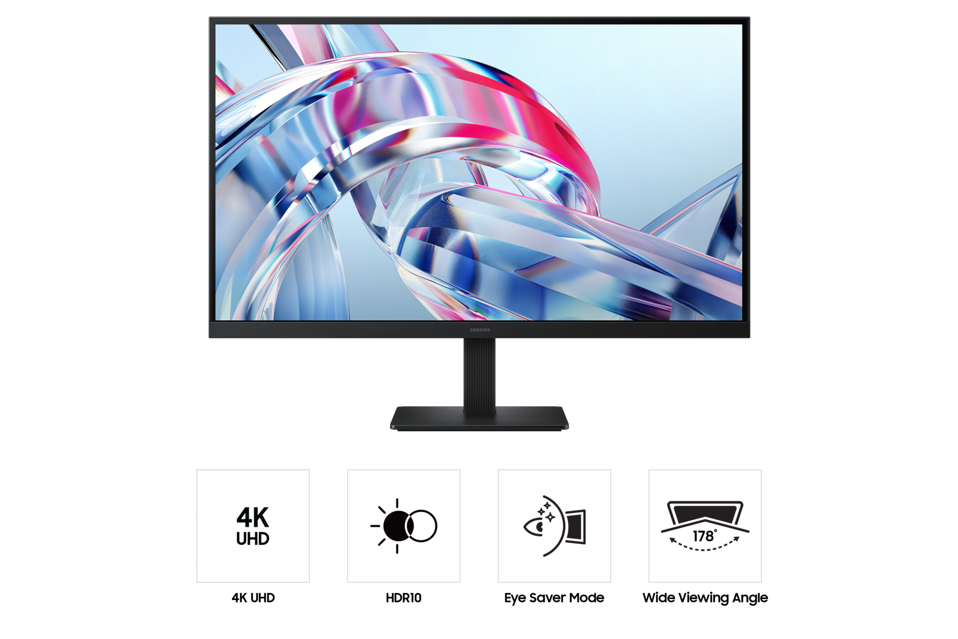 뷰피니티 S7 S70H 4K 블랙 (LS27H700) 정면 및 하단 특장점