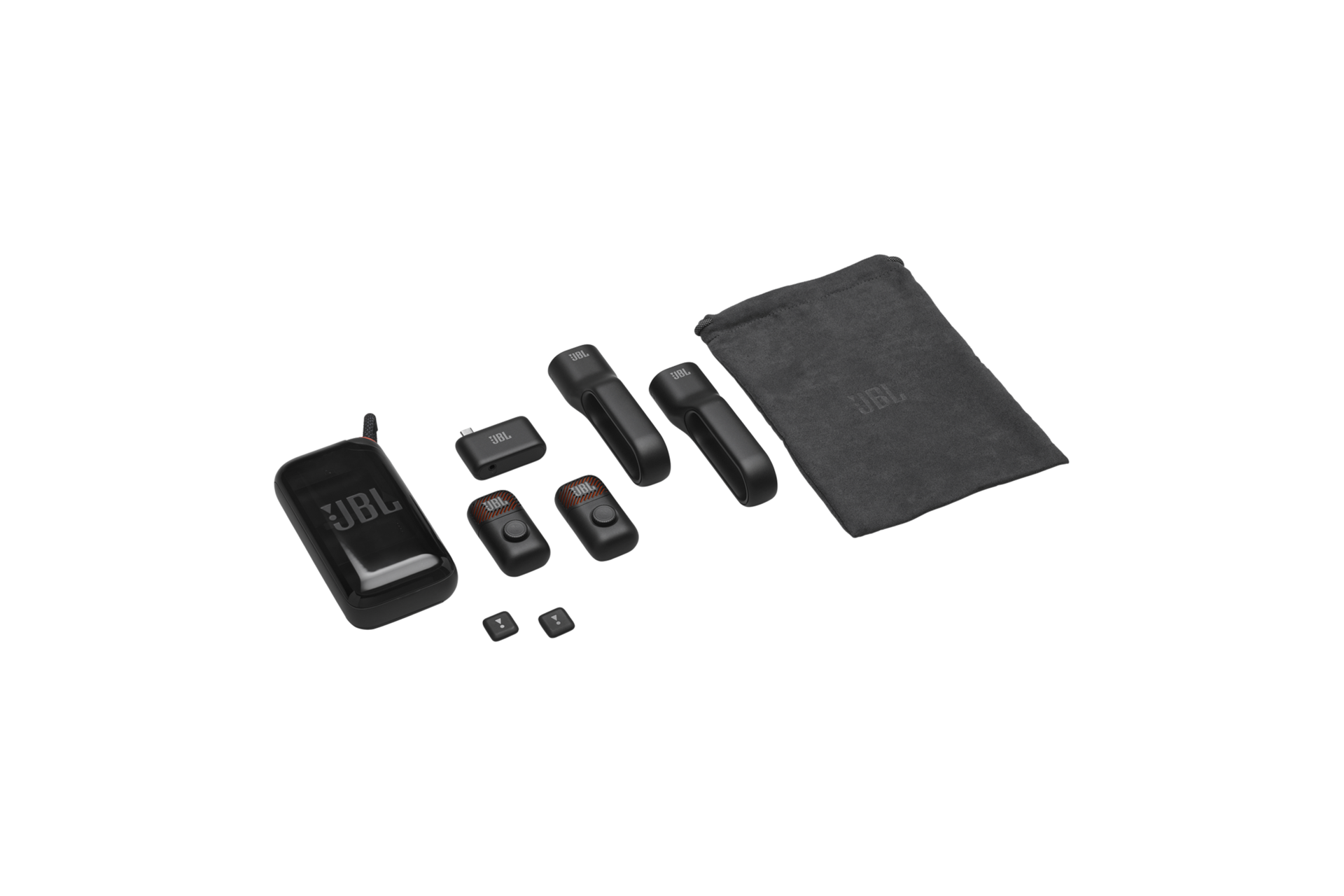 JBL EASYSING 마이크 미니 DUO 블랙 구성품 케이스, 마이크 2개, 핸들 2개, 동글, 파우치