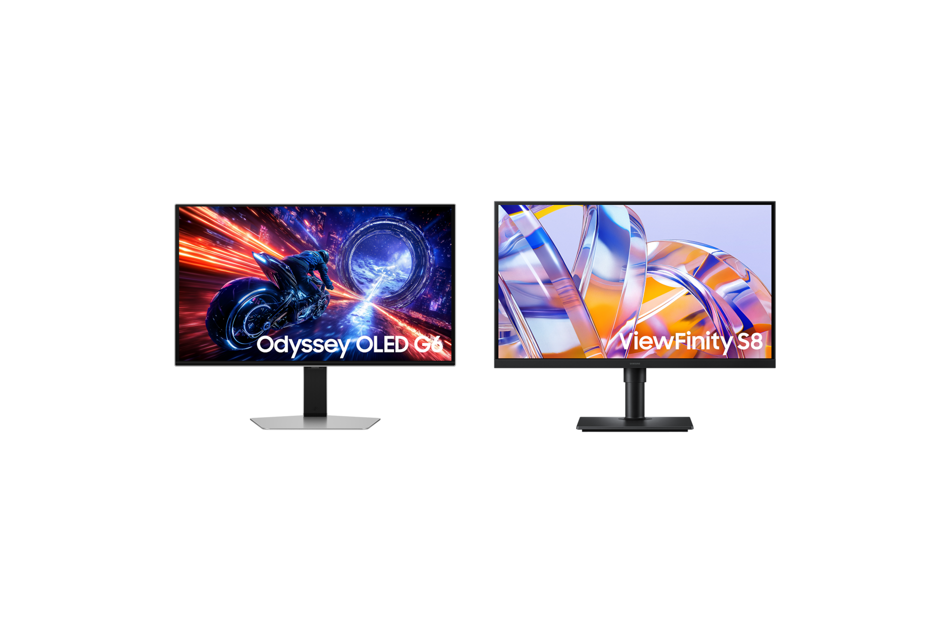 오디세이 OLED G60SF QHD 500Hz + 뷰피니티 S80UH 4K USB-C
