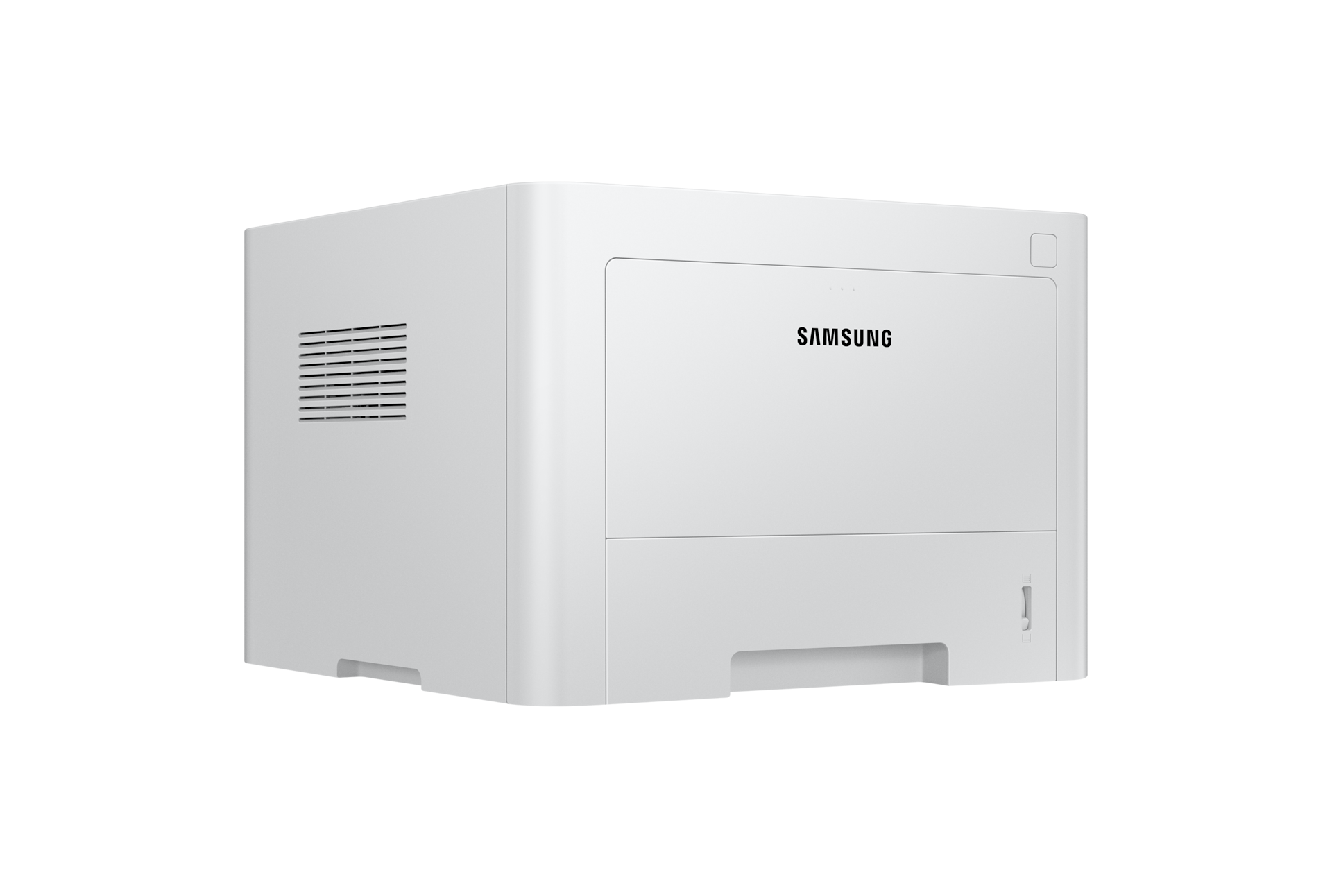 흑백 레이저프린터 38 ppm (화이트) 제품 우측으로 30도 돌아간