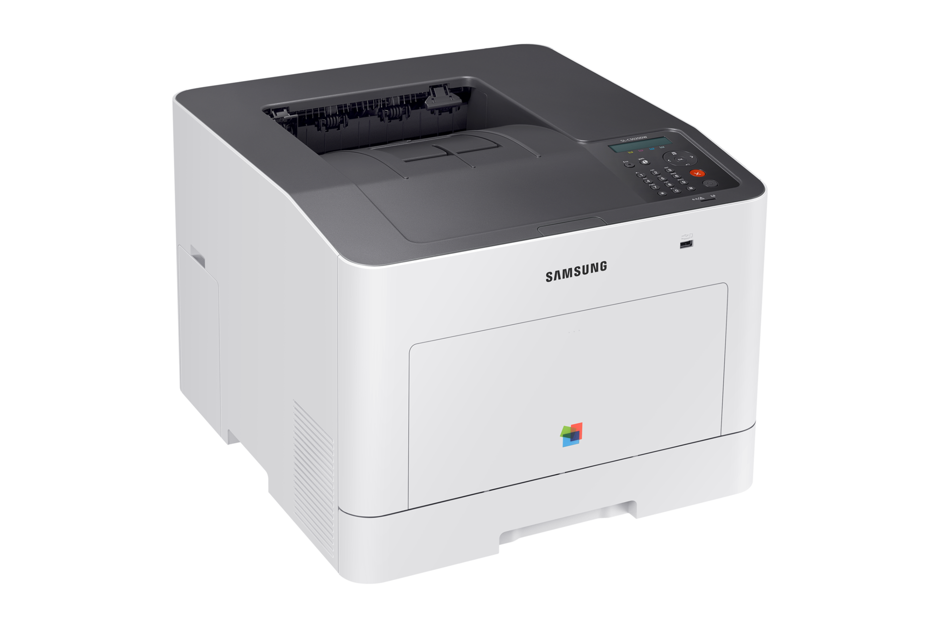 A4 컬러 레이저 프린터 C30 시리즈 30 ppm SL-C3020DW (화이트) 왼쪽 45도 위에서 내려본 이미지