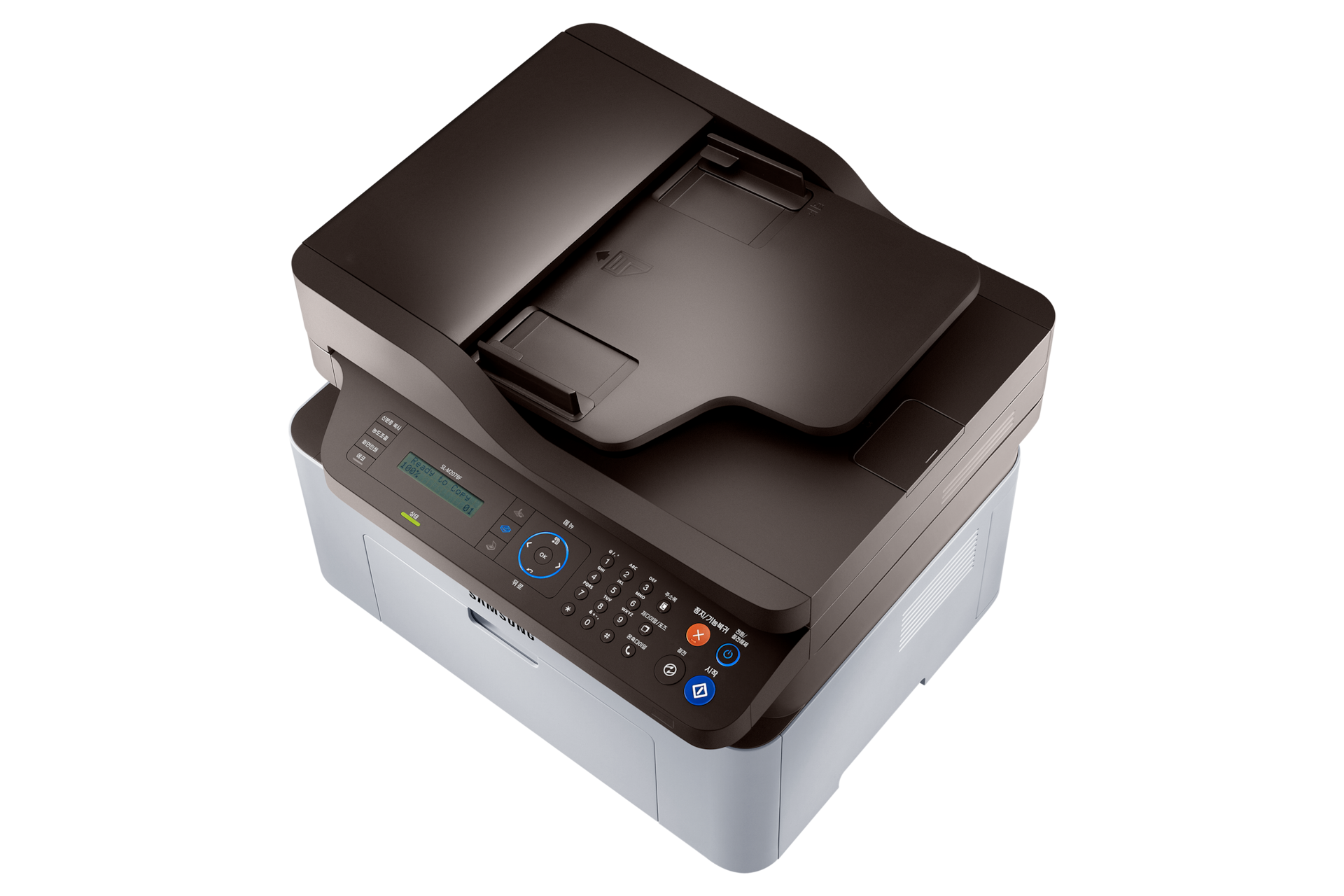 흑백 레이저 복합기 20 ppm 그레이 앞면 왼쪽 30도 위 60도
