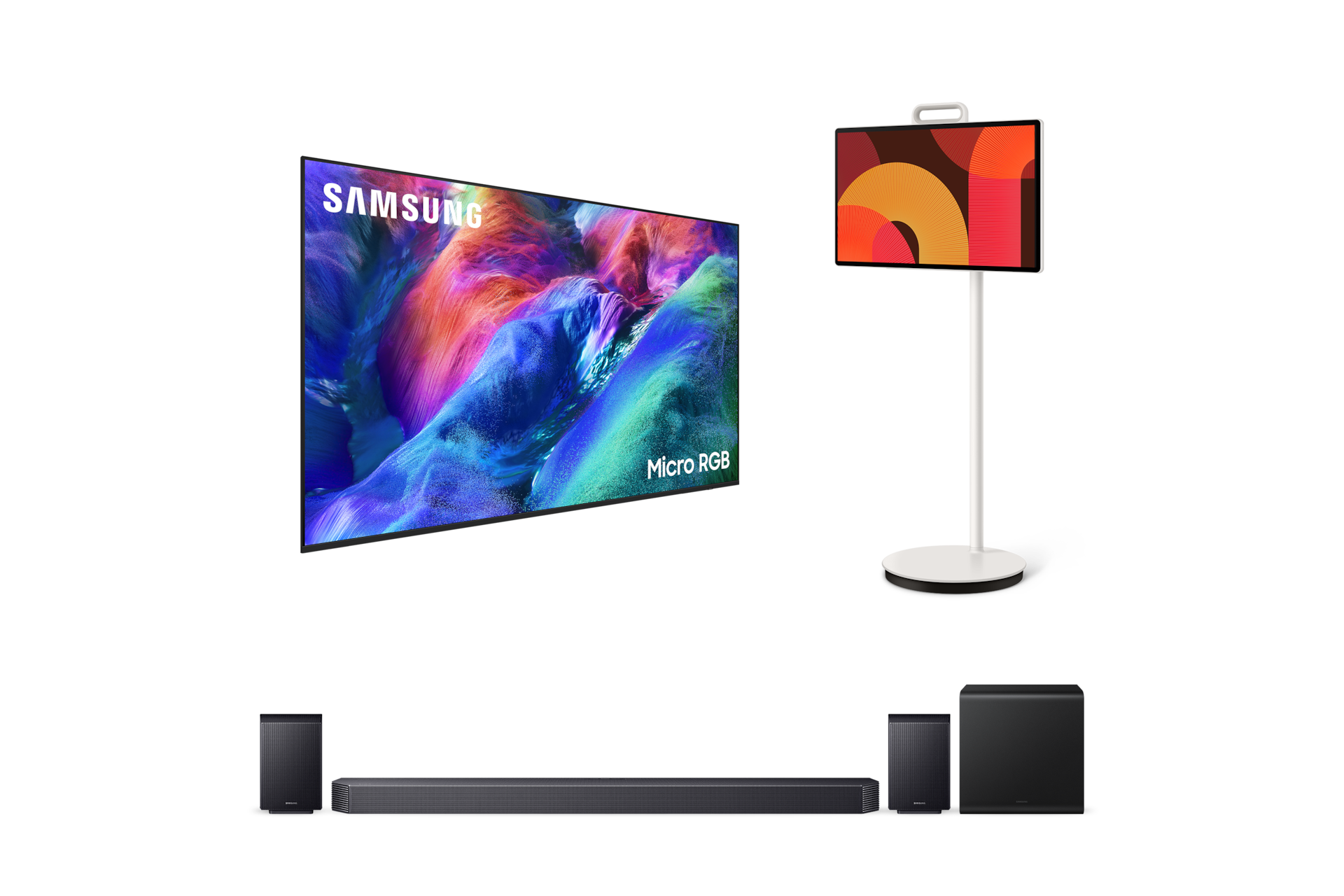 2026 Micro RGB RH9G (214cm) 풀 모션 슬림핏 벽걸이형+2025 The Movingstyle+9.1.4ch 사운드바 Q930H 1번째 이미지