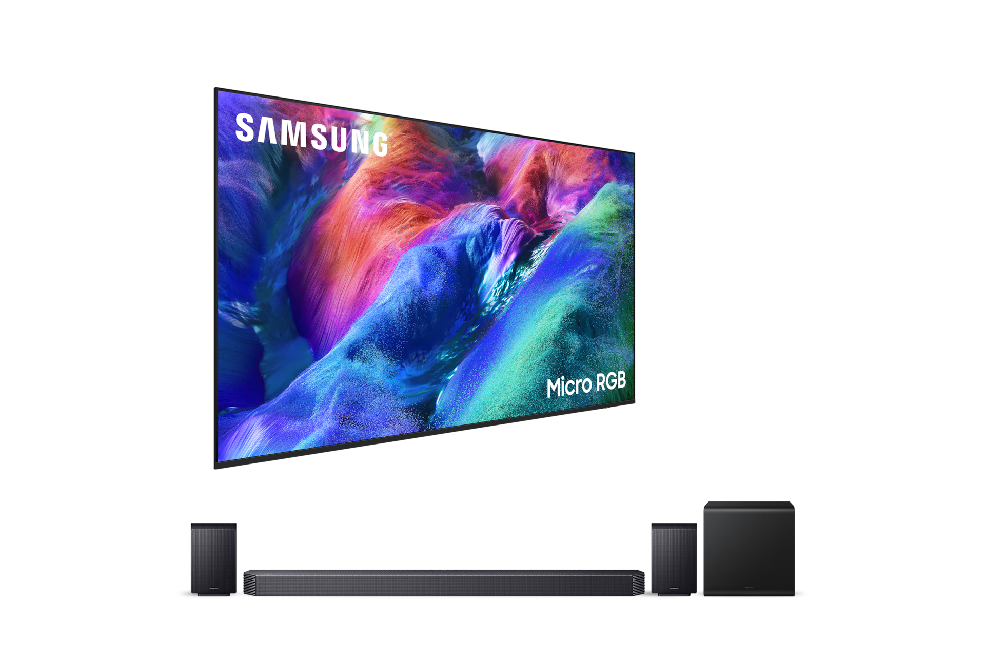 2026 Micro RGB RH9G (189cm) 풀 모션 슬림핏 벽걸이형+9.1.4ch 사운드바 Q930H 1번째 이미지