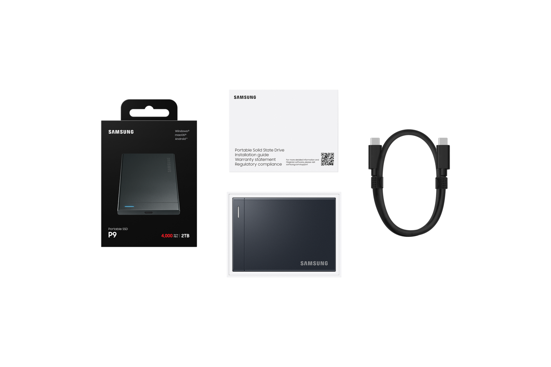 외장 SSD P9 USB4 2TB 블랙 구성품