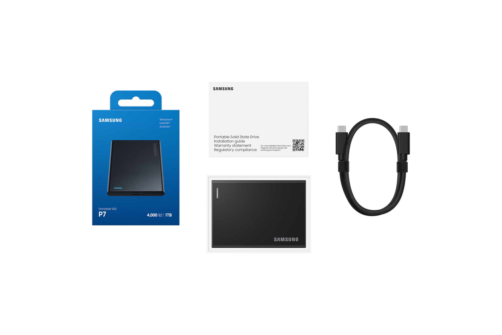 외장 SSD P7 USB4 1TB 블랙 구성품