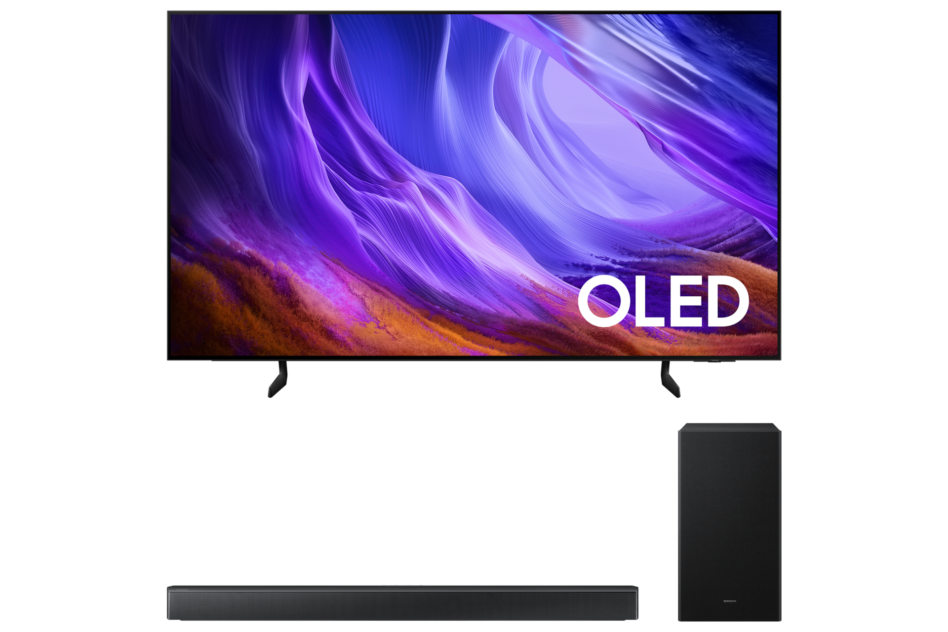 2026 OLED SH85 (209cm) 스탠드형 정면+3.1ch 사운드바 B650F 정면 페어이미지