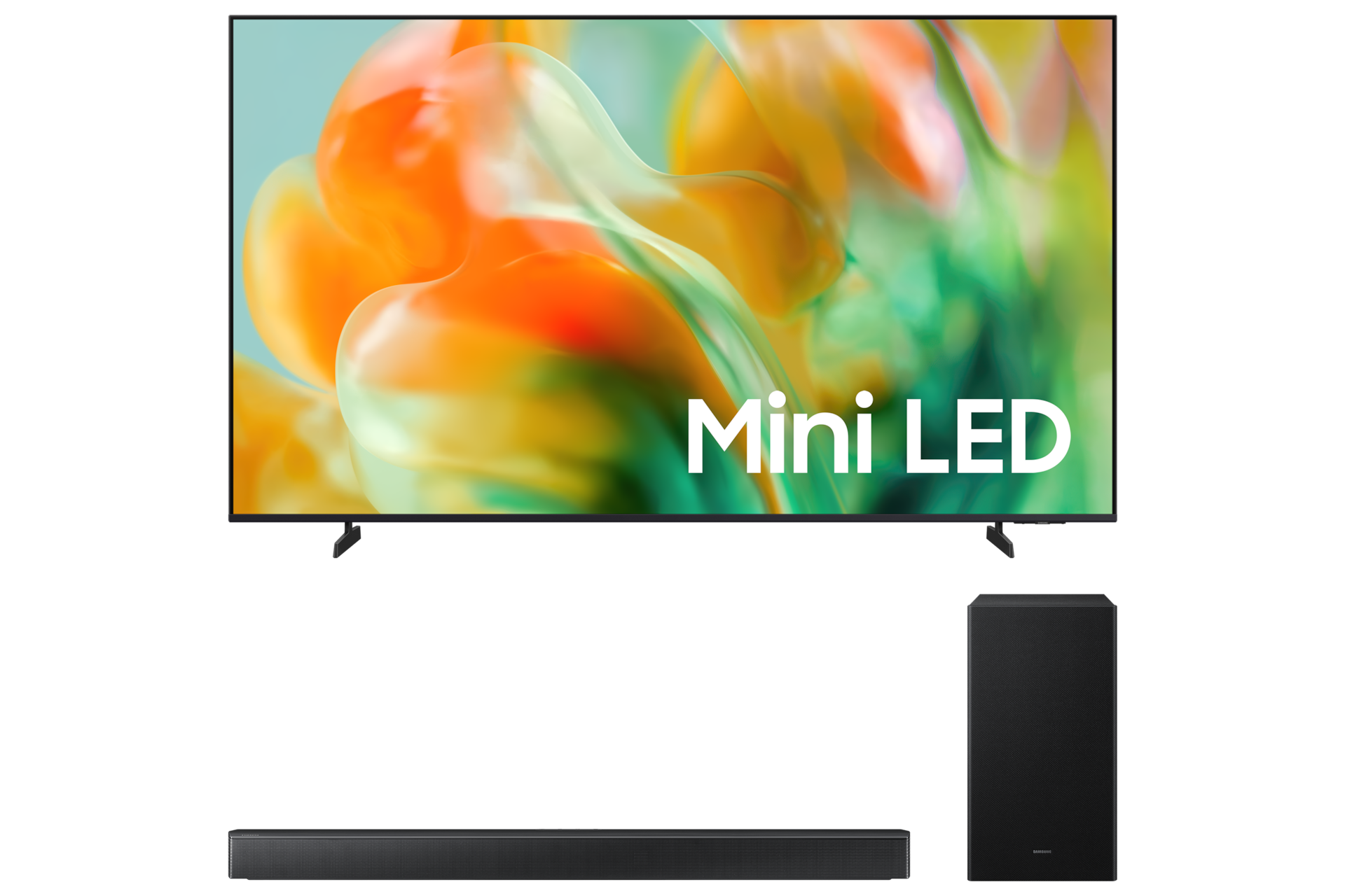 2026 Mini LED MH80 (214cm) 스탠드형 정면+3.1ch 사운드바 B650F 정면 페어이미지