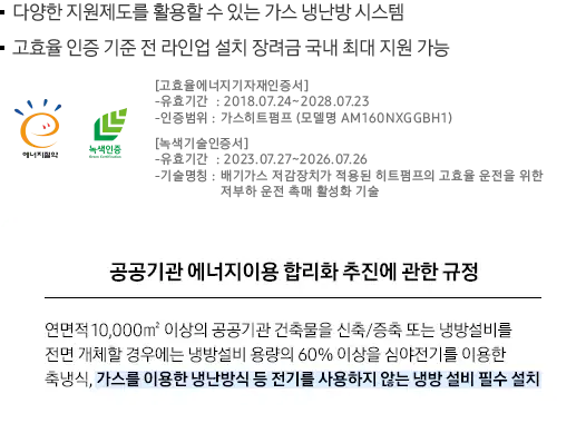 가스 냉난방 시스템에어컨 GHP 안내 이미지