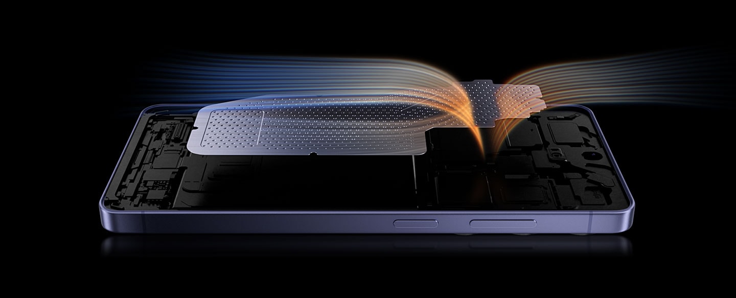 새로운 베이퍼 챔버가 열을 더 효율적으로 방출하는 모습입니다.