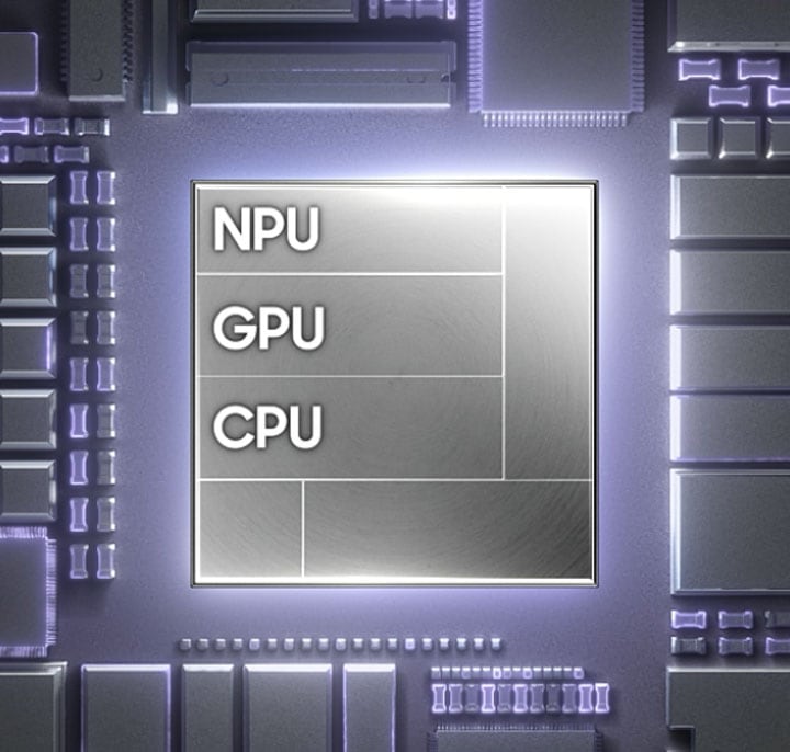 칩셋. NPU, GPU 및 CPU입니다.