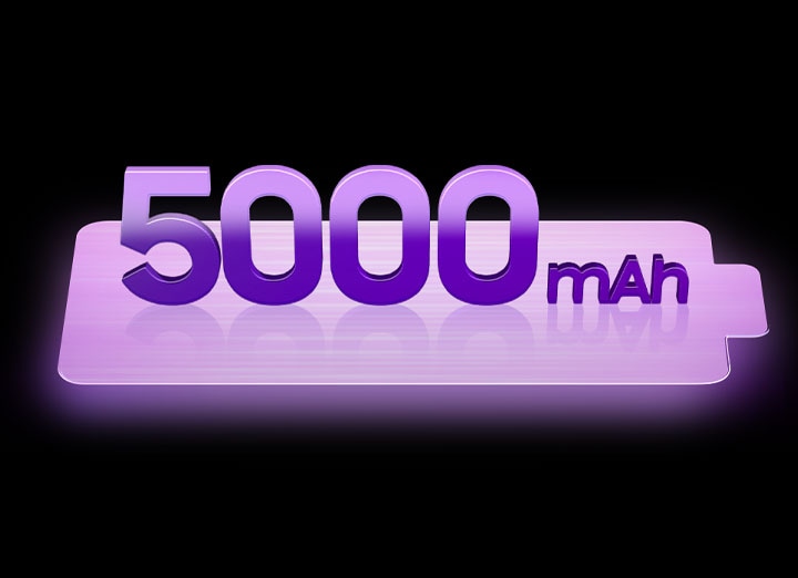 배터리 아이콘 위에 5000mAh 문구가 있습니다.