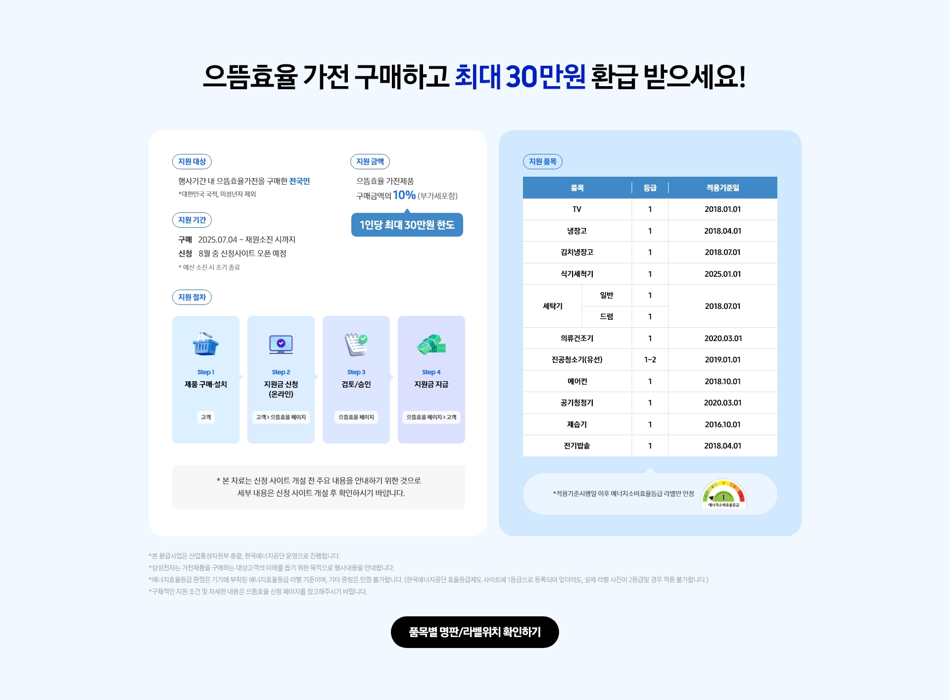 [으뜸효율 가전 환급 안내]