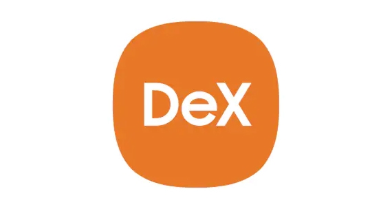 모서리가 둥근 주황색 네모 안에 Dex라는 글자가 써져 있습니다.