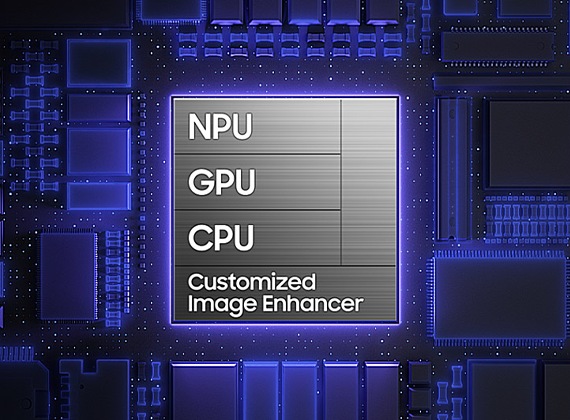 칩셋. NPU, GPU, CPU 및 맞춤형 이미지 향상 기능.