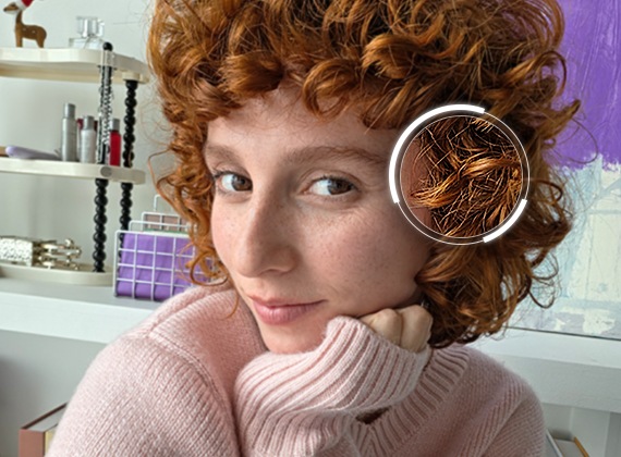 갤럭시 S26 울트라의 AI 이미지 신호 프로세서를 통해 자연스러운 피부톤과 디테일을 표현한 한 여성의 셀피 이미지가 있습니다.