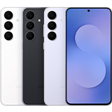 갤럭시 S25 FE 제품 네 대가 놓여있습니다. 세 대는 후면을 보이고 한 대는 전면을 보인채로 놓여있습니다.