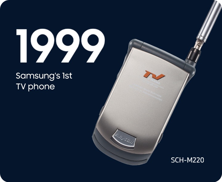 1999년 삼성 최초의 TV폰과 삼성 SCH-M220 제품 사진