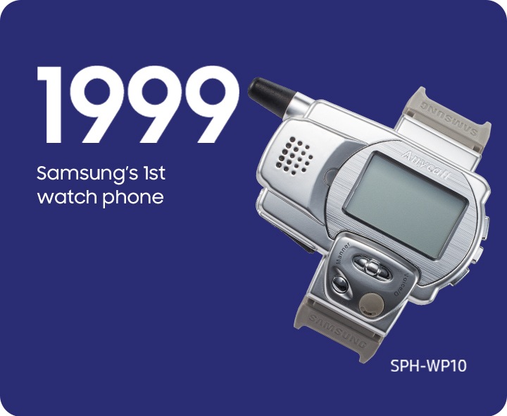 1999년 삼성 최초의 워치폰과 삼성 SPH-WP10 제품 사진