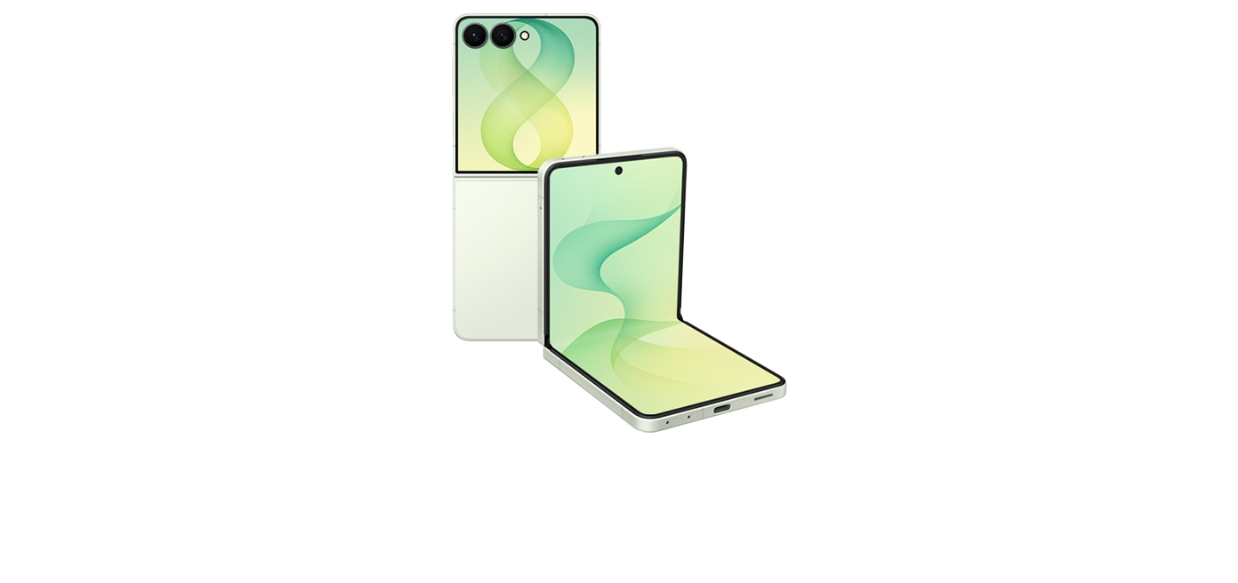 Galaxy Z Flip8 мятного цвета