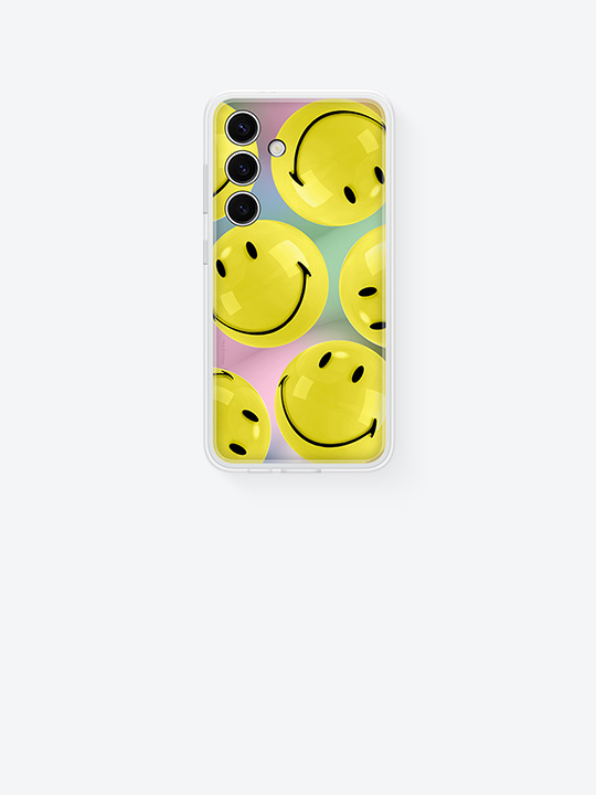 Happy Smiley Face - Funda para teléfono, color morado